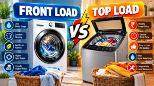 Front load vs top load washing machine comparison
