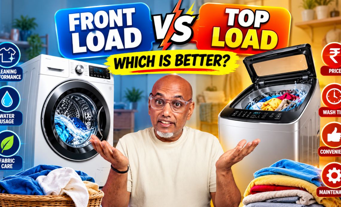 Front load vs top load washing machine comparison